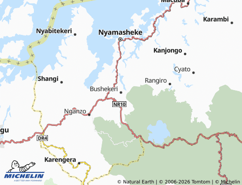 MICHELIN-Landkarte Bushekeri - ViaMichelin