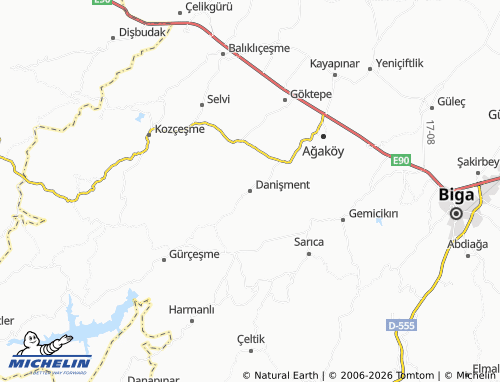 MICHELIN Danişment map - ViaMichelin
