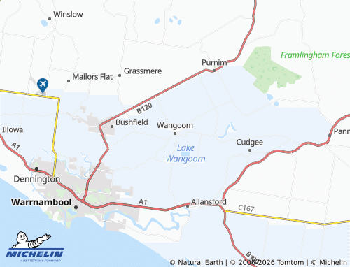 MICHELIN-Landkarte Wangoom - ViaMichelin