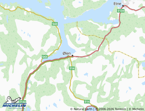MICHELIN Ølen map - ViaMichelin