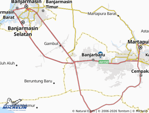 MICHELIN Landasan Ulin Barat map - ViaMichelin