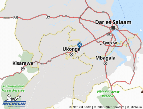Carte MICHELIN Ukonga - ViaMichelin