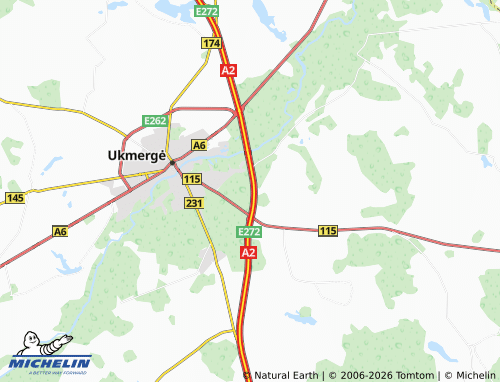 MICHELIN Juodkiškiai map - ViaMichelin
