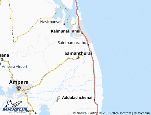 Mappa MICHELIN Sammanthurai 02 - ViaMichelin