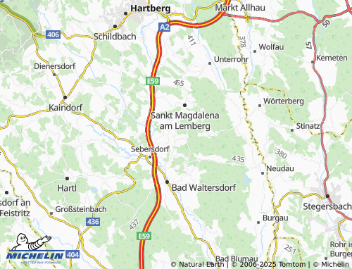 MICHELIN-Landkarte Rohrbach bei Waltersdorf - ViaMichelin