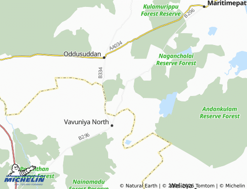 Mapa MICHELIN Thanduvan - ViaMichelin