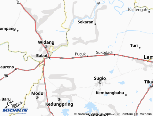 MICHELIN Kebalandono map - ViaMichelin