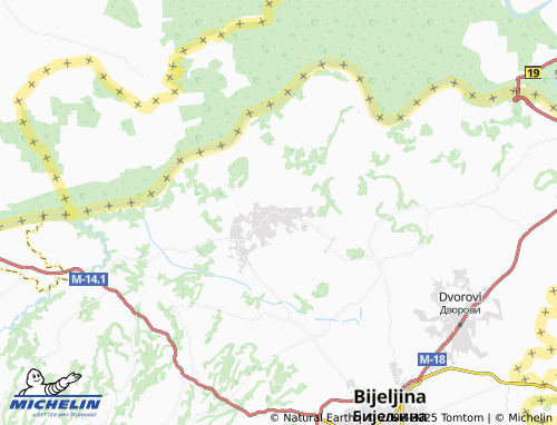 MICHELIN Crnjelovo Donje map - ViaMichelin
