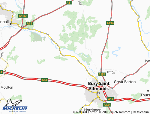 Carte MICHELIN Flempton - ViaMichelin