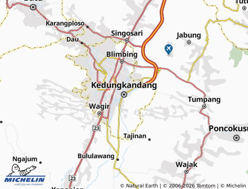 MICHELIN-Landkarte Kedungkandang - ViaMichelin