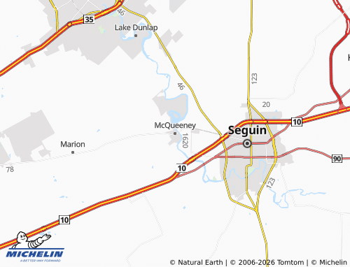 Mapa MICHELIN McQueeney - ViaMichelin