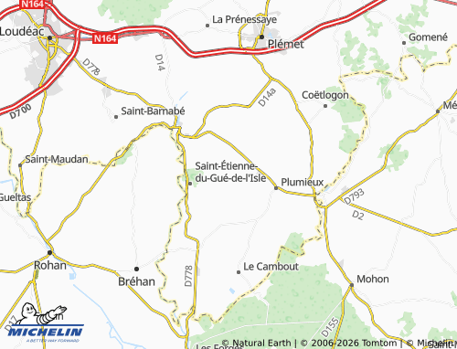 MICHELIN Guerfiac map - ViaMichelin
