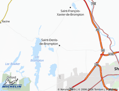 Mappa MICHELIN Saint-Denis-de-Brompton - ViaMichelin
