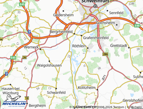 MICHELIN Garstadt map - ViaMichelin
