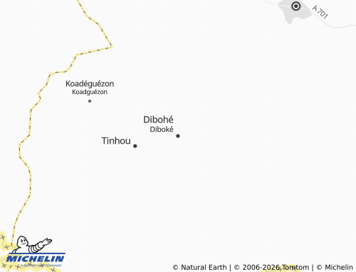 MICHELIN Diboké map - ViaMichelin