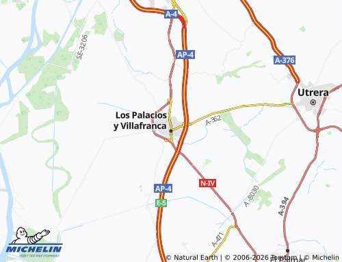 Mapa MICHELIN Los Palacios y Villafranca - ViaMichelin