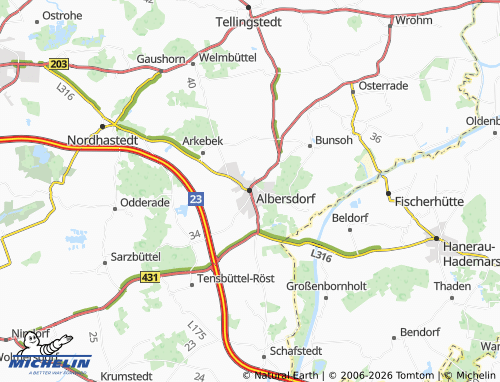 Mappa MICHELIN Albersdorf - ViaMichelin