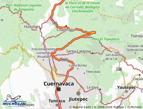 Mapa MICHELIN Vista Real de Ahuatepec - ViaMichelin