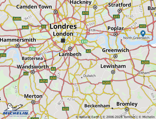 Mappa MICHELIN Camberwell - ViaMichelin