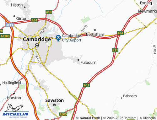Carte MICHELIN Fulbourn - ViaMichelin