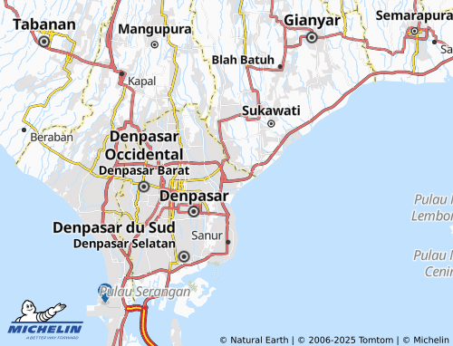 MICHELIN Kesiman Kertalangu map - ViaMichelin