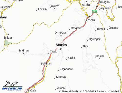 MICHELIN Merkez map - ViaMichelin