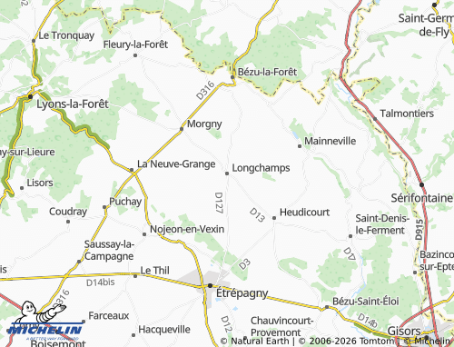 Mappa MICHELIN Longchamps - ViaMichelin