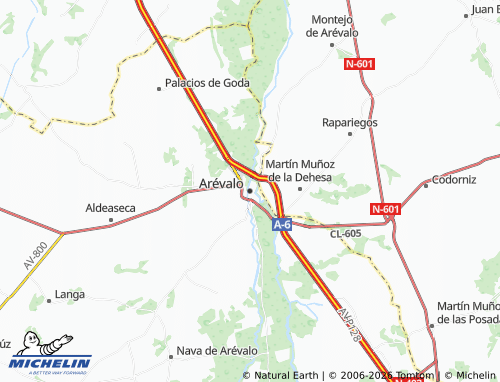 MICHELIN Arévalo map - ViaMichelin