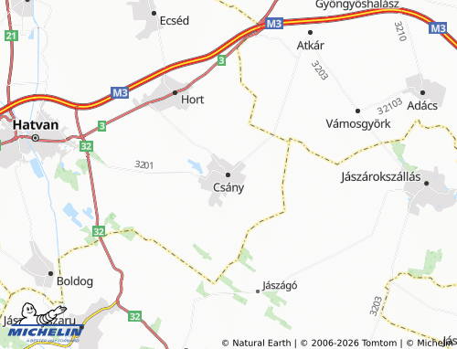 Mappa MICHELIN Csány - ViaMichelin
