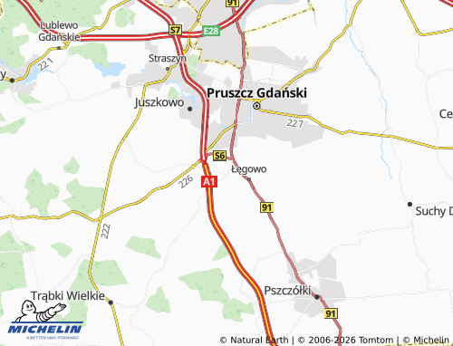 MICHELIN Rusocin map - ViaMichelin