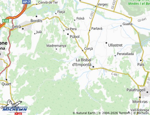 MICHELIN-Landkarte Monells - ViaMichelin