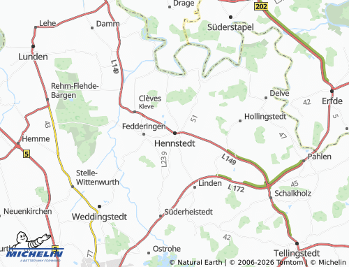 Mappa MICHELIN Hennstedt - ViaMichelin