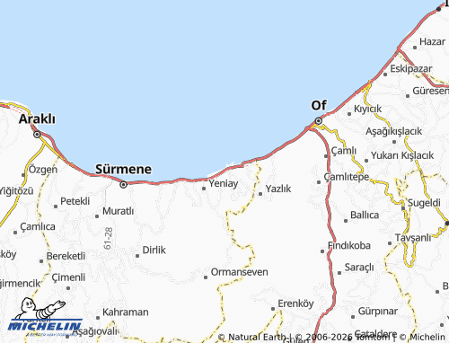 MICHELIN Çamburnu map - ViaMichelin
