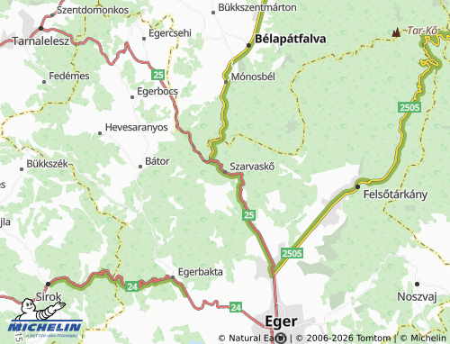 Mapa MICHELIN Szarvaskő - ViaMichelin