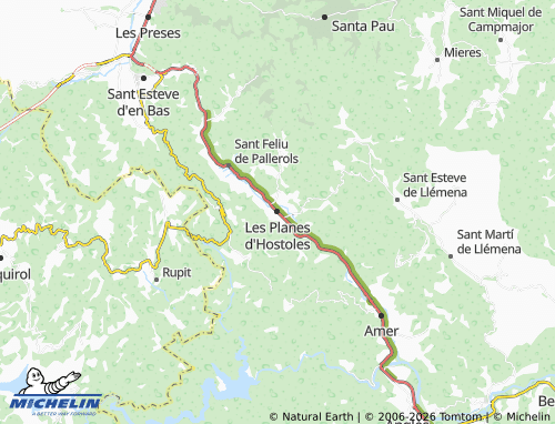 Carte MICHELIN Les Planes d'Hostoles - ViaMichelin