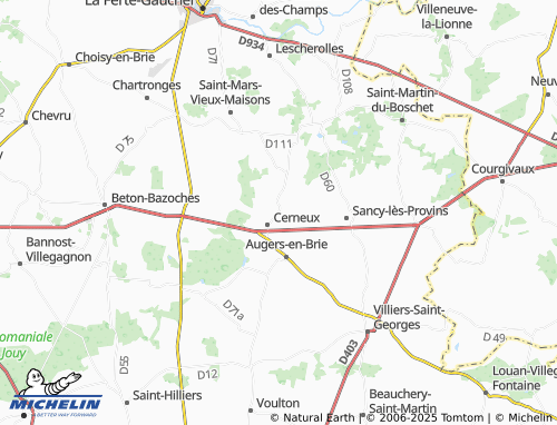 Carte MICHELIN Le Chanoy - ViaMichelin