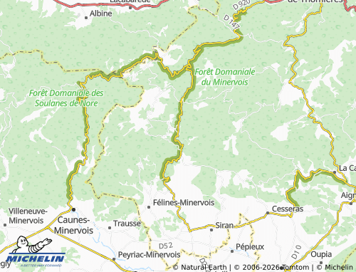 MICHELIN Fourneliers map - ViaMichelin