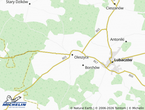 MICHELIN Oleszyce map - ViaMichelin