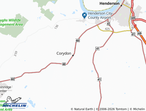 Mapa MICHELIN Corydon - ViaMichelin