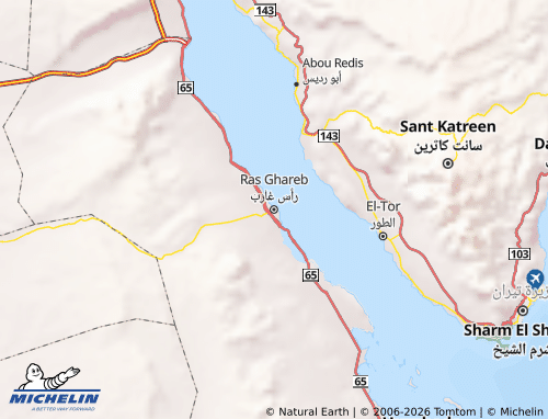 Mapa MICHELIN Ras Ghareb - ViaMichelin
