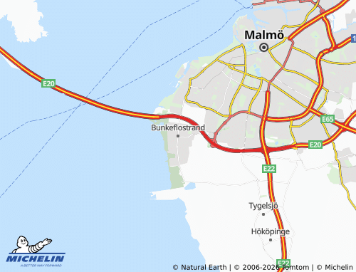 MICHELIN-Landkarte Bunkeflostrand - ViaMichelin