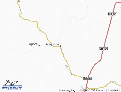 Mappa MICHELIN Acajutiba - ViaMichelin