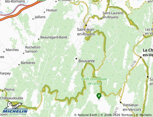 MICHELIN-Landkarte Bouvante - ViaMichelin