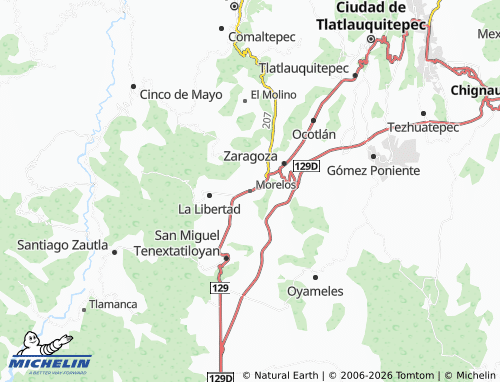 MICHELIN Morelos map - ViaMichelin