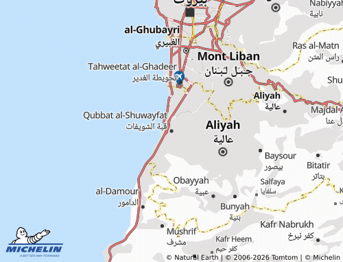 Mapa MICHELIN Qubbat al-Shuwayfat - ViaMichelin