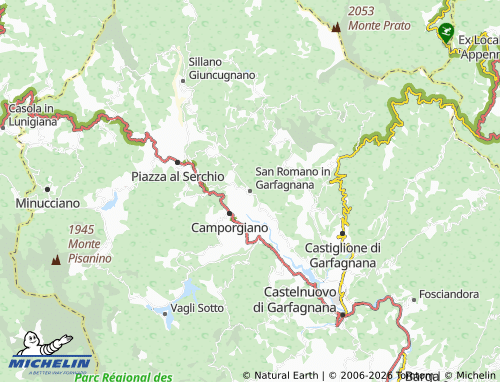 Mappa MICHELIN San Romano in Garfagnana - ViaMichelin