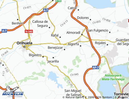 Kaart MICHELIN Benejúzar - ViaMichelin