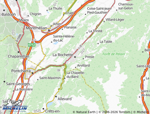 Carte MICHELIN La Rochette - ViaMichelin