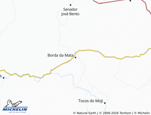 Mapa MICHELIN Borda da Mata - ViaMichelin