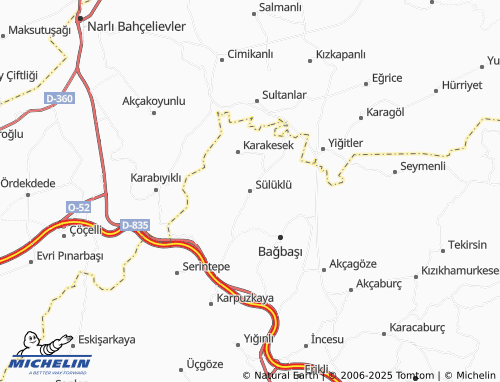 MICHELIN Sülüklü map - ViaMichelin